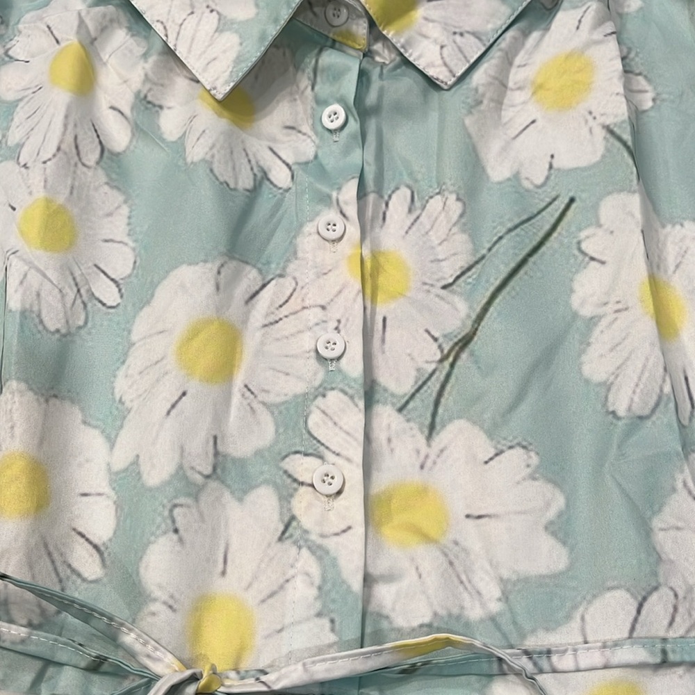 Floral Midi Waist-defined Shirt Dress/NWOT/XL - Picture 14 of 16